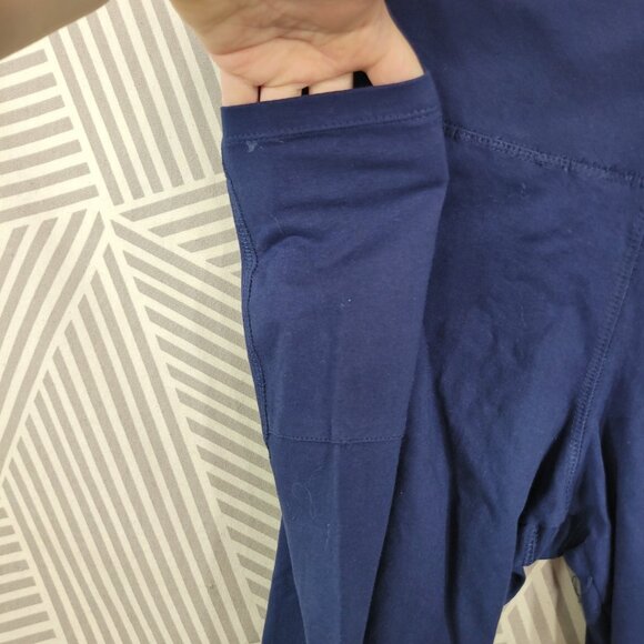 NEW Sweater Project Pants Crop Leggings Plus 3X Pull On Stretch Waist Navy Blue - Picture 4 of 7